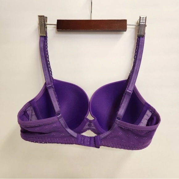 Freya Deco-Honey AA1254 Underwire Moulded Plunge Bra Iris Purple 32D Lingerie - Picture 4 of 8